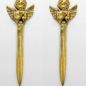 Angel Handmade Brass mail opener, Envelope ,Letter Opener Office Desk Accessory